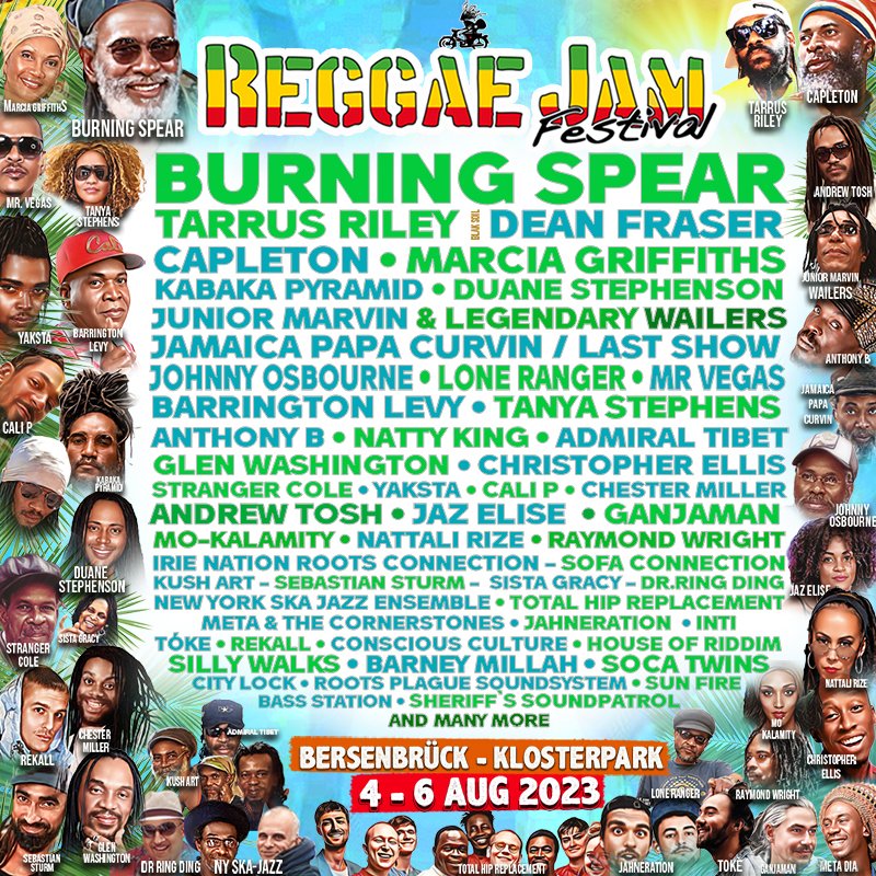 Regae Jam 2023 - All Artists