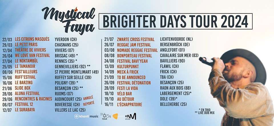 Mystical Faya - Brighter Days - Tourplan 2024