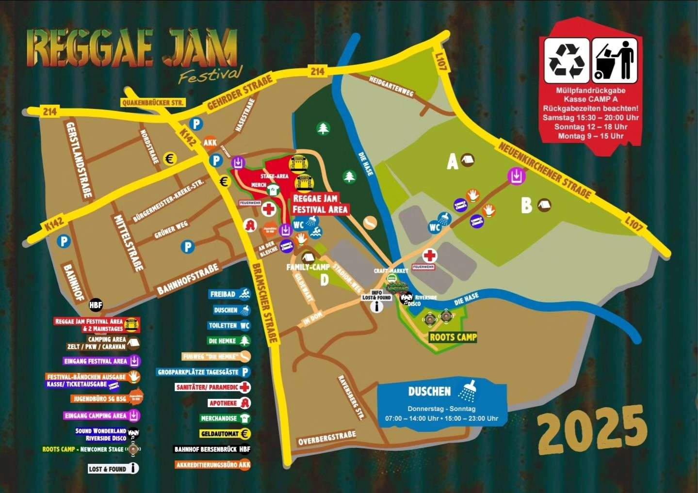 Reggae Jam 2025 - Orientierungsplan