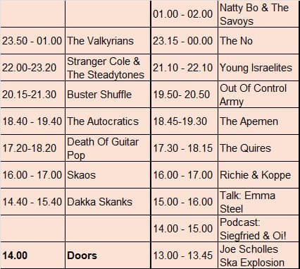 This Is Ska - Running Order NEU - 22.06.2024