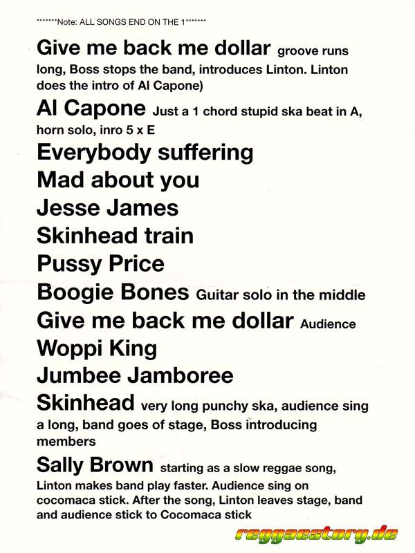 The Laurel Aitken Experience - Setlist - TIS 2025