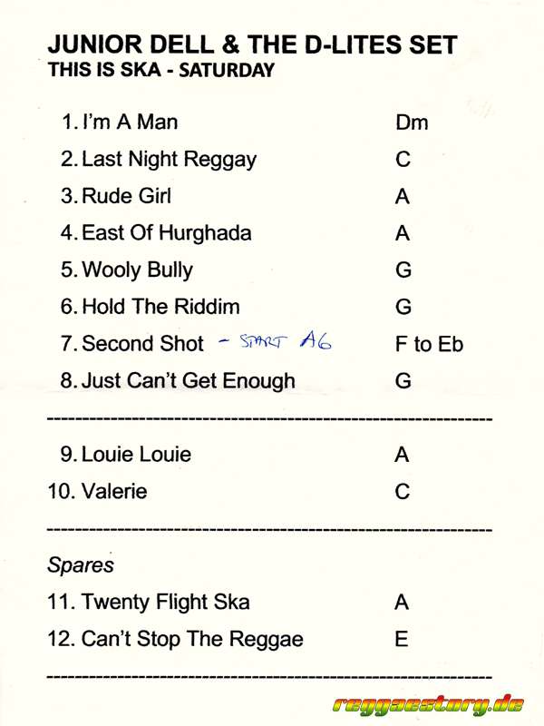 Junior Dell - Setlist - TIS 2025