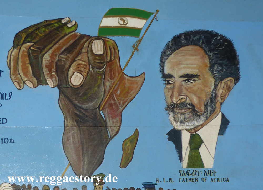 Haile Selassie Father of Africa - Africa Hall - Addis Ababa