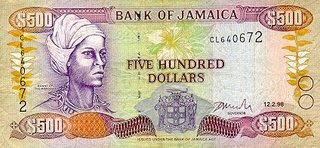 Nanny auf der 500 Jay-Banknote