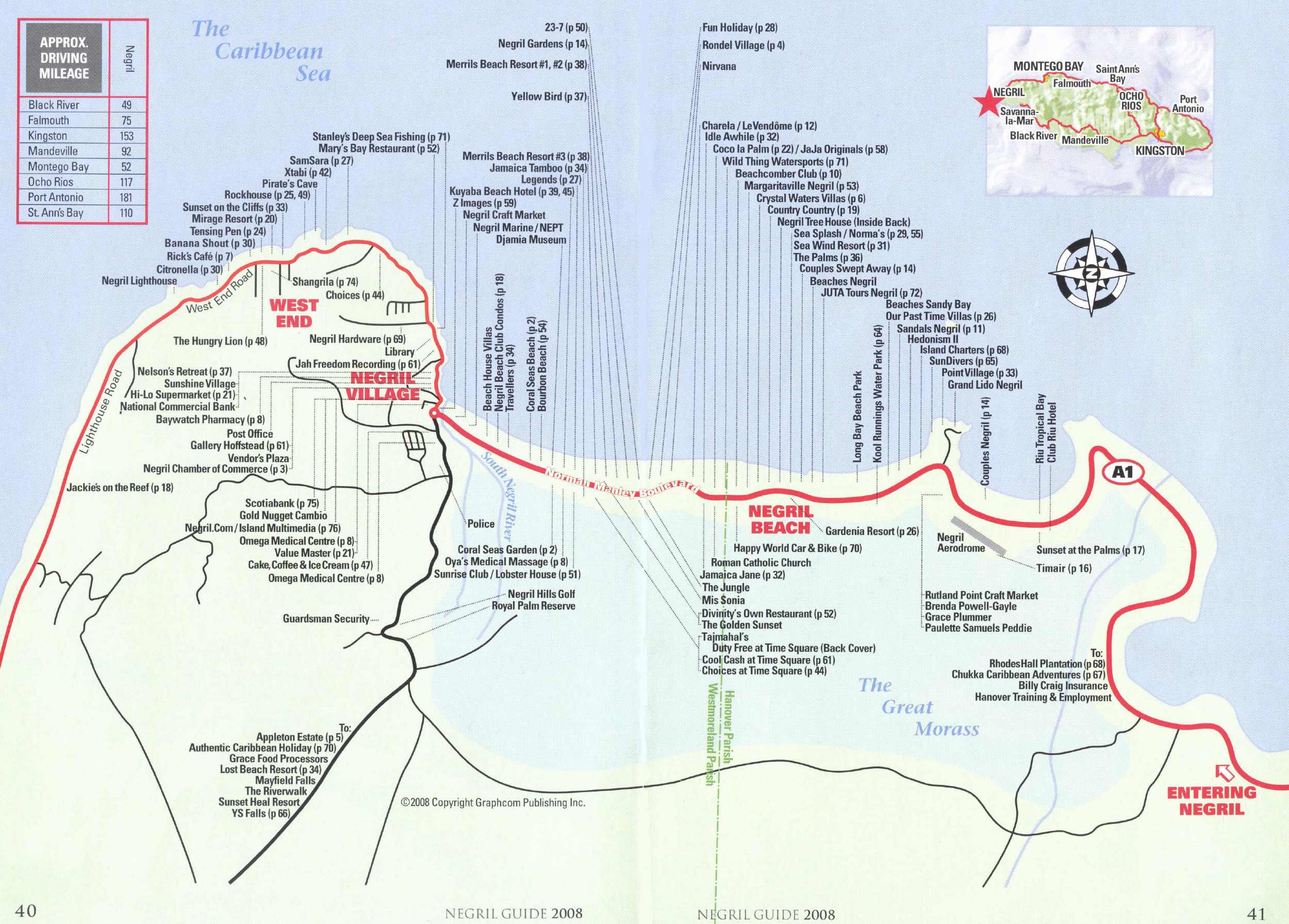Negril Map Big