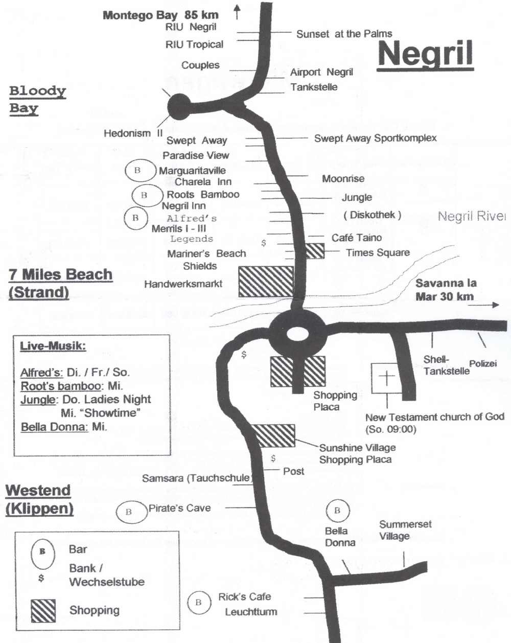 Negril Map - Wesentliche Details
